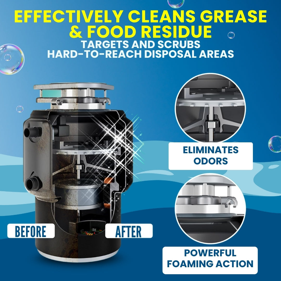 LEMONBLAST YELLOW BUBBLE TABLETS – ODOR ELIMINATOR + BLOCKAGE REMOVER (PACK OF 24)